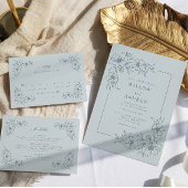 ダスティー素朴ブ結婚ルー 招待状