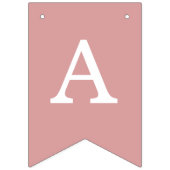 ダスティー結婚バラの新郎新婦の名前シンプルピンク バンティングフラッグ (第2の旗)