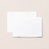 ダスティー結婚フローラのフォイルサンキューカード 箔カード (裏面封筒付き)