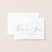 ダスティー結婚フローラのフォイルサンキューカード 箔カード (封筒付き正面)