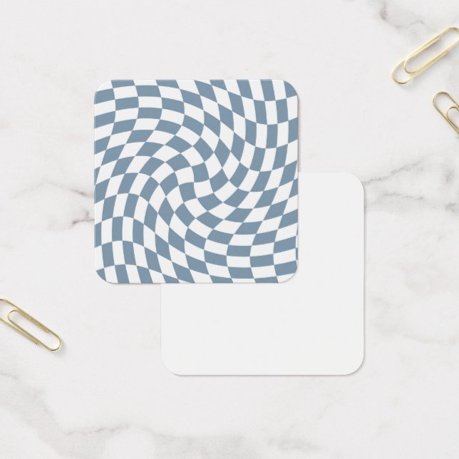 ダスティー結婚ブルーのコレクシ市松模様にョン (オフィス)