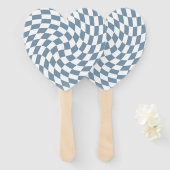 ダスティー結婚ブルーのコレクシ市松模様にョン ハンドファン (正面&裏面)