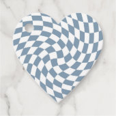 ダスティー結婚ブルーのコレクシ市松模様にョン フェイバータグ (正面)