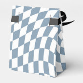 ダスティー結婚ブルーのコレクシ市松模様にョン フェイバーボックス (裏面サイド)