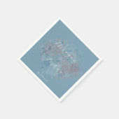 ダスティー結婚ブルーのナプキン スタンダードカクテルナプキン (角)