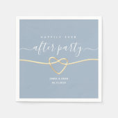 ダスティー結婚ブルーのパーティーナプキン スタンダードカクテルナプキン (正面)