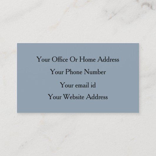 ダスティー結婚ブルーのブライダルヘアメイクアップアーティストサロン 名刺 (裏面)