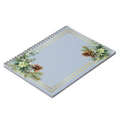 ダスティー結婚ブルーのユーカリの緑の予算 ノートブック (左側)