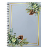 ダスティー結婚ブルーのユーカリの緑の予算 ノートブック (正面)