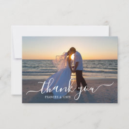 ダスティー結婚ブルーの写真 サンキューカード