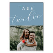 ダスティー結婚ブルーの写真 テーブルナンバー (正面)