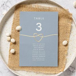 ダスティー結婚ブルーの座席表(ハート付き)