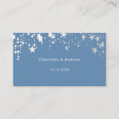 ダスティー結婚ブルーの応答ウェブサイトQRコードRSVP エンクロージャーカード (正面)