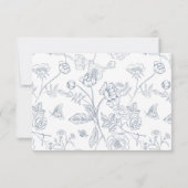 ダスティー結婚ブルーの食物アレルギーダイエット制限 出欠カード (裏面)