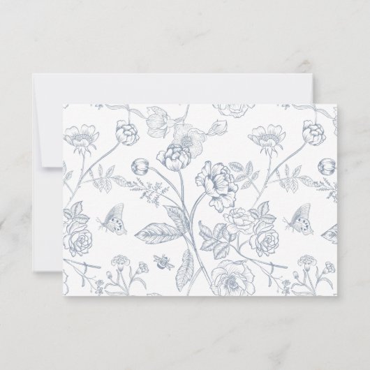 ダスティー結婚ブルーの食物アレルギーダイエット制限 出欠カード (裏面)