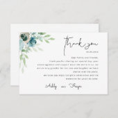 ダスティー結婚ブルーサンキューカード 招待状 (正面/裏面)