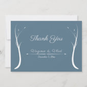 ダスティー結婚ブルーサンキューカード 招待状 (正面)