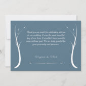 ダスティー結婚ブルーサンキューカード 招待状 (裏面)