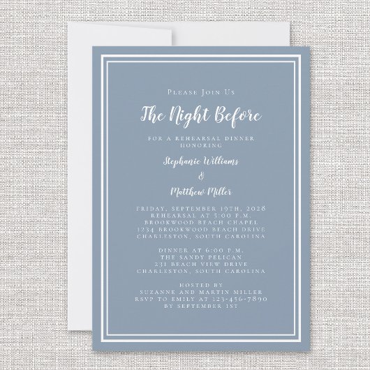 ダスティー結婚ブルー前のリハーサル 招待状