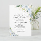 ダスティー結婚ブルー式招待状 招待状 (スタンド正面)