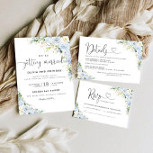 ダスティー結婚ブルー式招待状 招待状