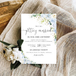 ダスティー結婚ブルー式招待状 招待状