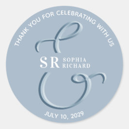 ダスティー結婚ブルー ラウンドシール