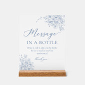 ダスティー結婚・ブルーのボトル アクリルサイン (正面)