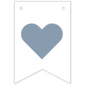 ダスティー結婚・ブルー氏Mrs. 7レター名ハート バンティングフラッグ (第1の旗)