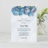 ダスティー絵を描ネイビーパイ結婚ニーお祝い 招待状 (スタンド正面)