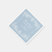 ダスティー華美ブ結婚ルー スタンダードカクテルナプキン (角)