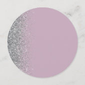ダスティー薄紫シルバーグリッター結婚ラウンドのメニュー メニュー (裏面)