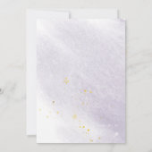 ダスティー金ゴールドエレガントパープル結婚式招待状 招待状 (裏面)