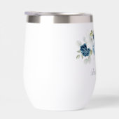 ダスティー・ブルー結婚フローラの花嫁パーソナライズされた婦 (右面)