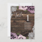 ダスティー マーブ ローズ ウェディング テーブル ナンバー シーティング 招待状 (正面)