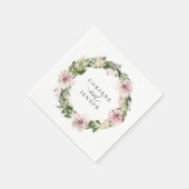 ダスティー モーブ ボタニカル オーダーメイド ペーパーナプキン スタンダードカクテルナプキン (角)