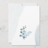 ダスティー ユーカリ エレガント グリーン ブライダル ブランチ 招待状 (裏面)