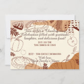 ダスティ秋感謝祭素朴エレガント 招待状 (正面)