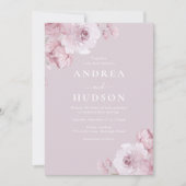 ダスティ素晴らしバラ&メイブエレガントな結婚式 招待状 (正面)