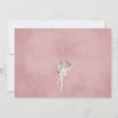 ダスティ素朴バラフローラ結婚のリハーサルディナー 招待状 (裏面)