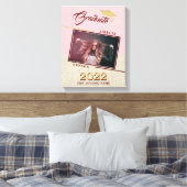 ダスティ素朴ピモダンンク卒業写真卒業 キャンバスプリント (インサイチュ (寝室))