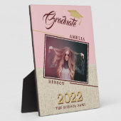 ダスティ素朴ピモダンンク卒業写真卒業 フォトプラーク (側面)