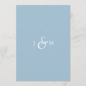 ダスティ素朴ブルーの結婚旅程 – ようこそ プログラム (裏面)