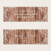 ダスティ素朴ブルーベリーリース結婚のウェブサイトrsvp (正面&裏面)