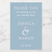 ダスティ素朴ブルーミニワインボトルラベルの特典 ワインラベル (シングルラベル)