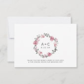 ダスティ結婚ス・バラ・マウヴの好意に代わって サンキューカード (裏面)