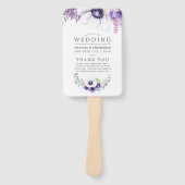 ダスティ結婚バイオレット水彩画フローラ計画 ハンドファン (正面)