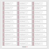 ダスティ結婚バラズ30ゲスト住所 シール (シート)