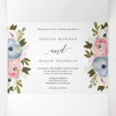 ダスティ結婚フローラの3折招待状RSVP 三つ折り招待状 (内部中)