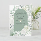 ダスティ絵を描セージ花模様保存日 招待状 (スタンド正面)